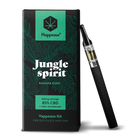 Kit vape CBD Happease Jungle Spirit – 85% CBD, saveur Banana Kush. Comprend une cartouche 600mg et un vaporisateur. Disponible chez Herbeevor pour une expérience de vape premium.