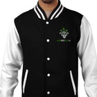 Veste Teddy Herbeevor noire et blanche avec logo brodé sur la poitrine. Un style urbain premium pour les amateurs de CBD et de mode streetwear. Disponible exclusivement chez Herbeevor